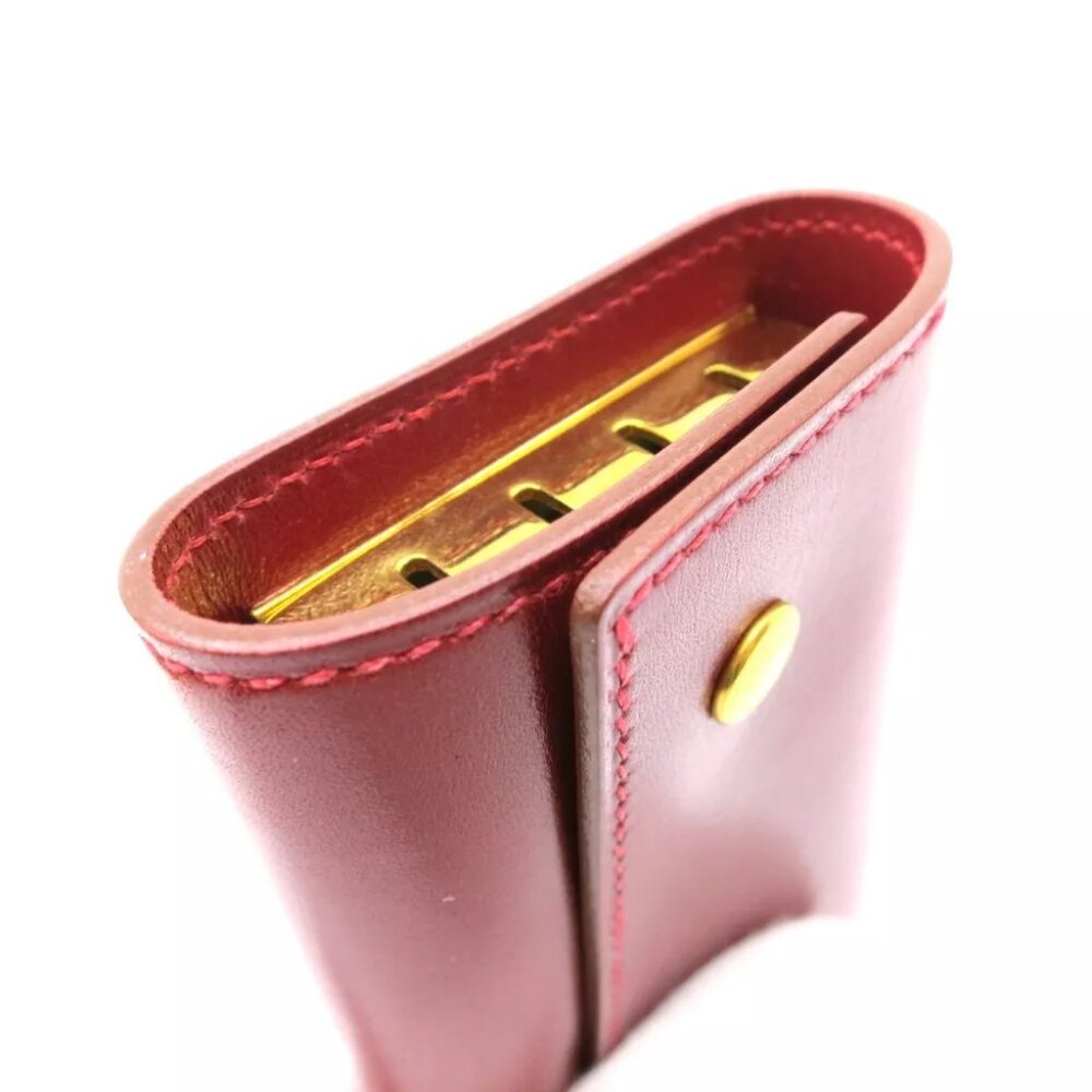 Authentic Hermes Square In D Box Calf Key Case Re… - image 3